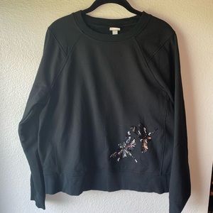 dragon fly sequin sweatshirt